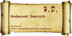 Hudacsek Dominik névjegykártya