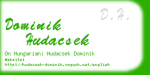 dominik hudacsek business card
